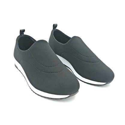 Tênis Usaflex Preto Tecido Elástico Conforto V9103