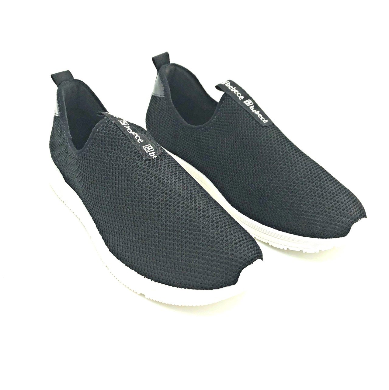 Tenis Feminino Bebece Slip On Malha Knit Preto Conceito M