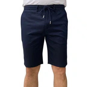 Bermuda Sarja Sallo Bolso Faca Slim Azul 6990