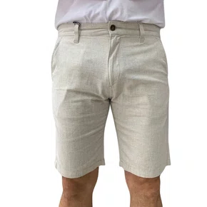 Bermuda Tecido Fideli Giorno Regular Bege BR94602347