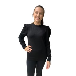 Blusa Alpelo Feminina Linha Manga Princesa Preta 10900273