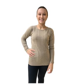 Blusa Dunialin Feminina Modal Bege 2428