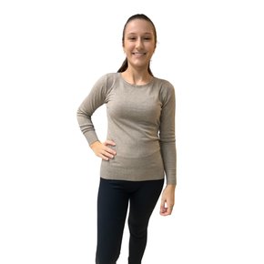 Blusa Dunialin Feminina Modal Bege 2278