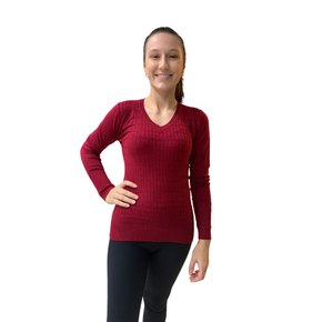 Blusa Dunialin Feminina Modal Bordô 2272