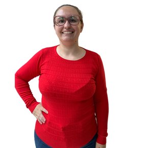 Blusa Dunialin Feminina Plus Size Modal Vermelha 2287