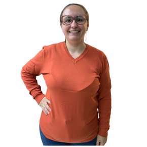 Blusa Dunialin Unissex Plus Size Modal Terracota 2290