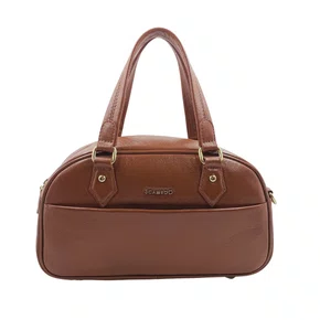 Bolsa Baú Tote Scamboo Couro Caramelo 2026