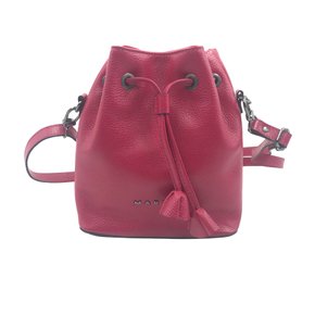 Bolsa Mariart Couro Saco Transversal Rosa Minijade