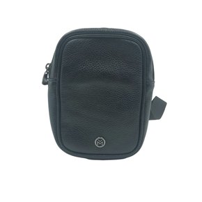 Bolsa Mariart Couro Transversal Preta Lolla Pop