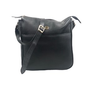 Bolsa Mariart Couro Transversal Preta Xingó