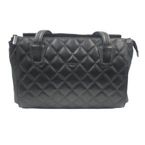 Bolsa Scamboo Couro Matelassê Preta 1868