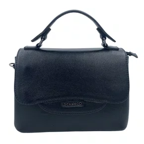 Bolsa Stachel Scamboo Couro Preta 1986