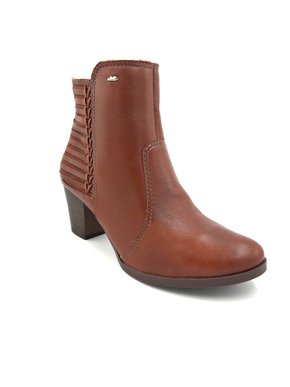 Bota Dakota Cano Curto Salto Médio Couro Natural B9912