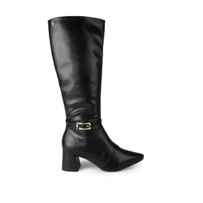 Bota Dakota Cano Longo Preta D2752 Salto Bloco