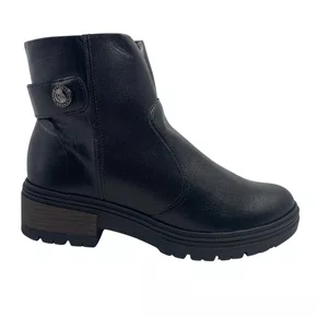 Bota Dakota Couro Preta D2411 Cano Curto Tratorada