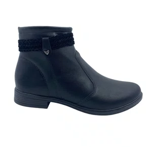 Bota Mississipi Cano Curto Salto Baixo Preta 861