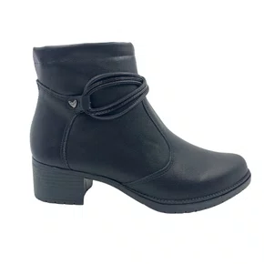 Bota Mississipi Cano Curto Salto Bloco Preta 802