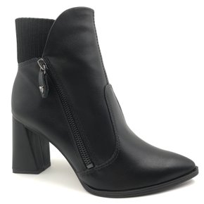 Bota Mississipi Salto Alto Bloco Preta 8501