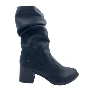 Bota Mississipi Slouch Salto Bloco Cano Médio Preta 502