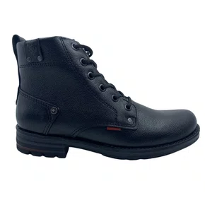 Bota Pegada Coturno Masculina Couro Preta 181305