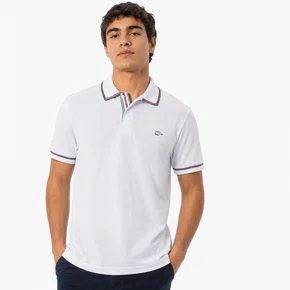 Camisa Polo Masculina Sallo Slim Fit Branca 0071