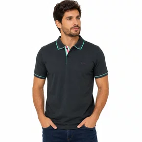 Camisa Polo Masculina Sallo Slim Fit Chumbo 0071