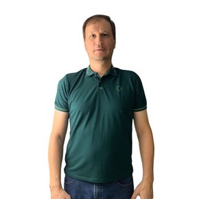 Camisa Sallo Gola Polo Plus Size Verde 7189