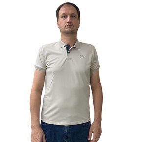Camisa Sallo Gola Polo Slim Básica Bege 4711