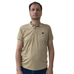 Camisa Sallo Gola Polo Slim Bege 7163