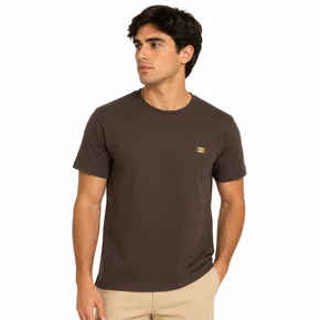 Camiseta Masculina Sallo Slim Brand Marrom 0044