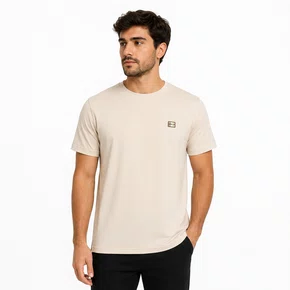 Camiseta Sallo Brand Slim Bege 0044