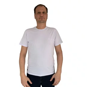 Camiseta Sallo Manga Curta Malha Fragrance Slim Branca 1158