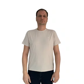 Camiseta Sallo Slim Manga Curta Bege 1157