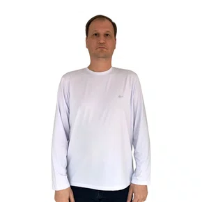 Camiseta Sallo Slim Manga Longa Branca 1160