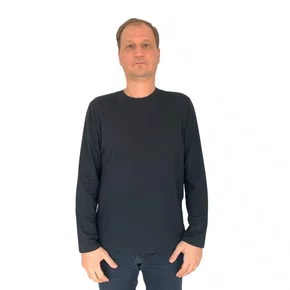 Camiseta Sallo Slim Manga Longa Preta 1160