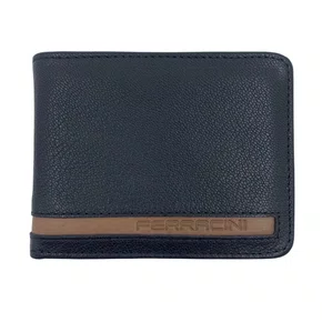 Carteira Ferracini Couro Masculina Preta 374