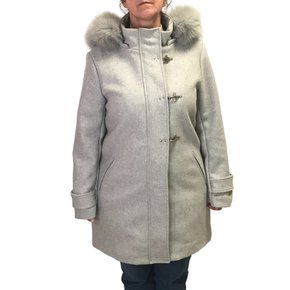Casaco Alpelo Lã com Capuz Removível Cinza 20800074