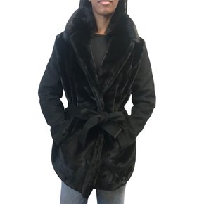 Casaco Alpelo Lã Médio com Pelo Preto 20800058