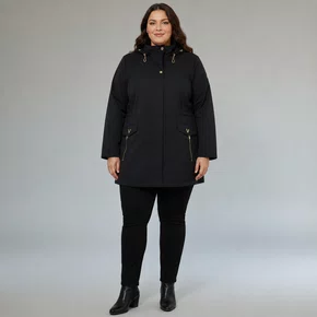 Casaco Feminino Plus Size Parca Leve Alpelo Preto 21600047