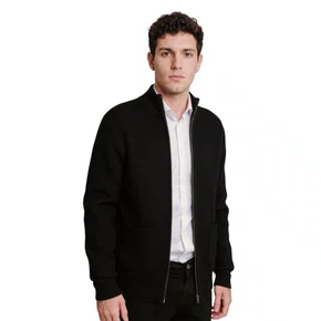 Casaco Suéter Modal Dunialin Preto 1345