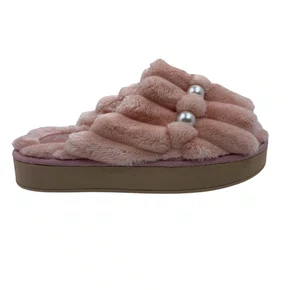 Chinelo de Quarto Katurê Feminino Flatform Pelo Rosa 447