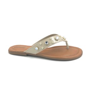 Chinelo Dedo Tamanho Especial 38 a 42 Amêndoa 01253