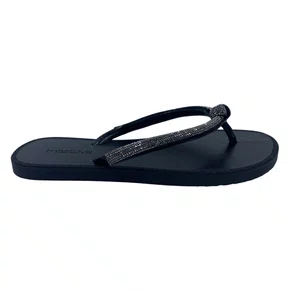 Chinelo Miss Love com Brilho Preto CH2304