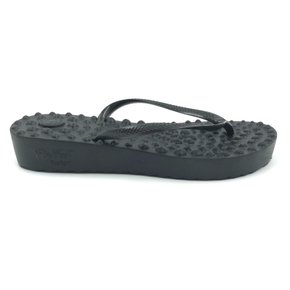Chinelo Ortho Pauher Flyfeet Relax Anabela Preto AC058