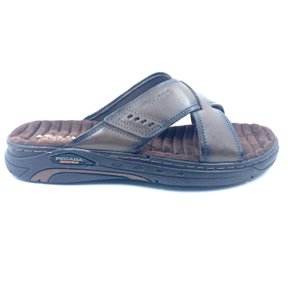 Chinelo Pegada Masculino Couro Marrom 134502