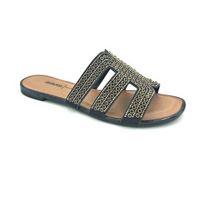 Chinelo Slide Dakota Preto Com Brilho 7281