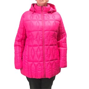Jaqueta Alpelo Plus Size Capuz Removível Rosa 40500152