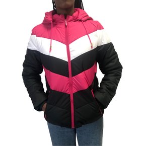 Jaqueta Dunialin Forro com Pelo Preta com Pink 2201