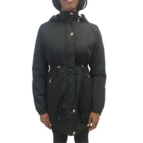 Jaqueta Dunialin Parca com Capuz Removível Preta 2015