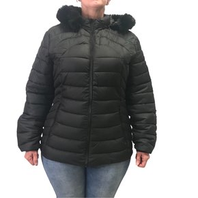Jaqueta Dunialin Plus Size com Capuz Removível Preta 2231